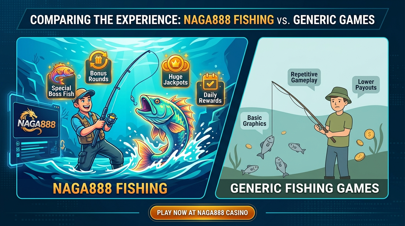 ប្រៀបធៀប NAGA888 Fishing ជាមួយហ្គេមបាញ់ត្រីផ្សេងទៀត