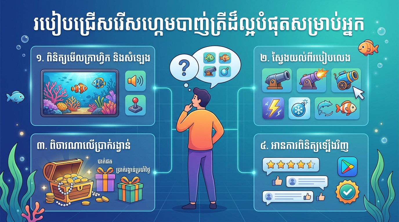 របៀបជ្រើសរើសហ្គេមបាញ់ត្រីដ៏ល្អបំផុតសម្រាប់អ្នក